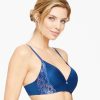 Lingerie & Intimates Sheer-essentials Racer Back | Montelle Wire Free Bra - Blue