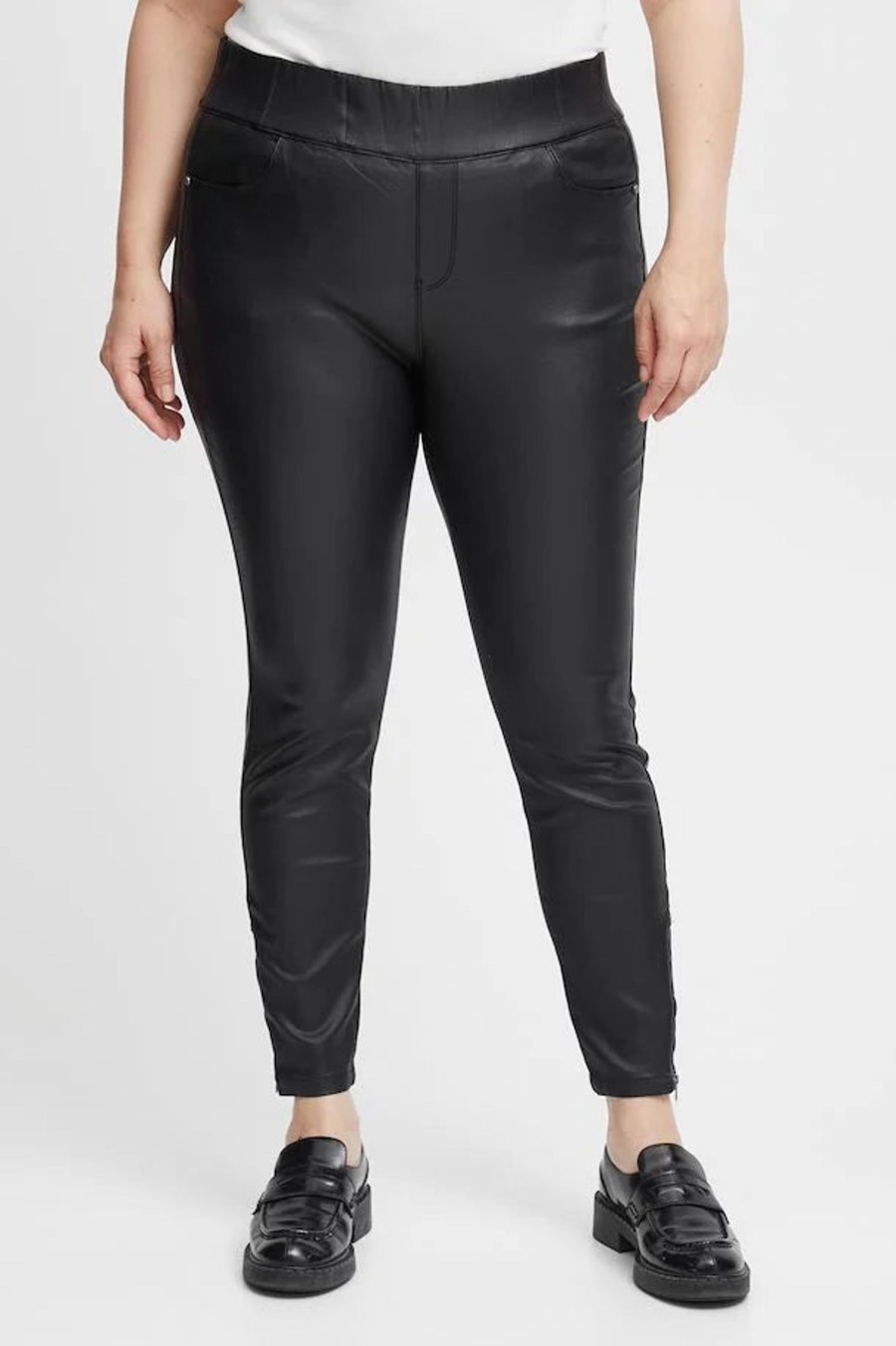 Clothing Sheer-essentials Leggings | Fransa Ankle Length Leggings