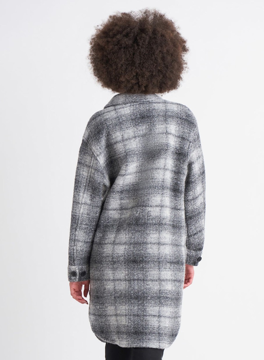 Clothing Sheer-essentials Jackets | Dex Longline Plaid Shacket - Size Small