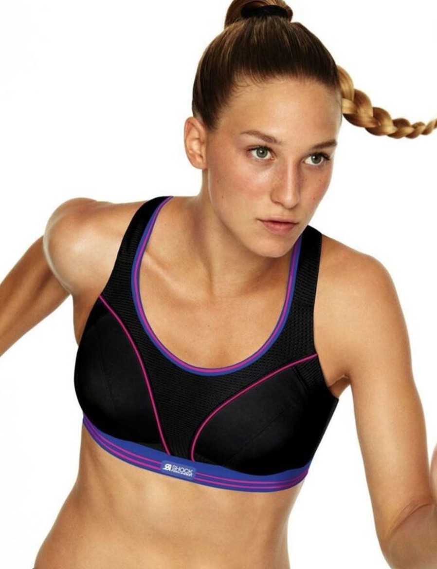 Lingerie & Intimates Sheer-essentials Racer Back | Shock Absorber Ultimate Run Bra- Black/Neon