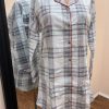 Lingerie & Intimates Sheer-essentials Nightgowns | Long Sleeve Flannel Nightshirt