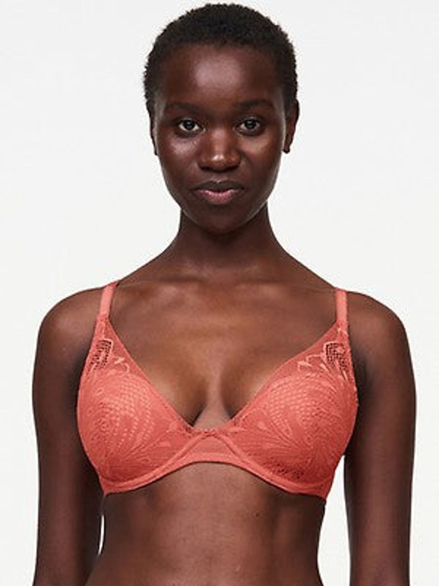 Lingerie & Intimates Sheer-essentials Plunge | Thelma Plunge T-Shirt Bra - Mandarin