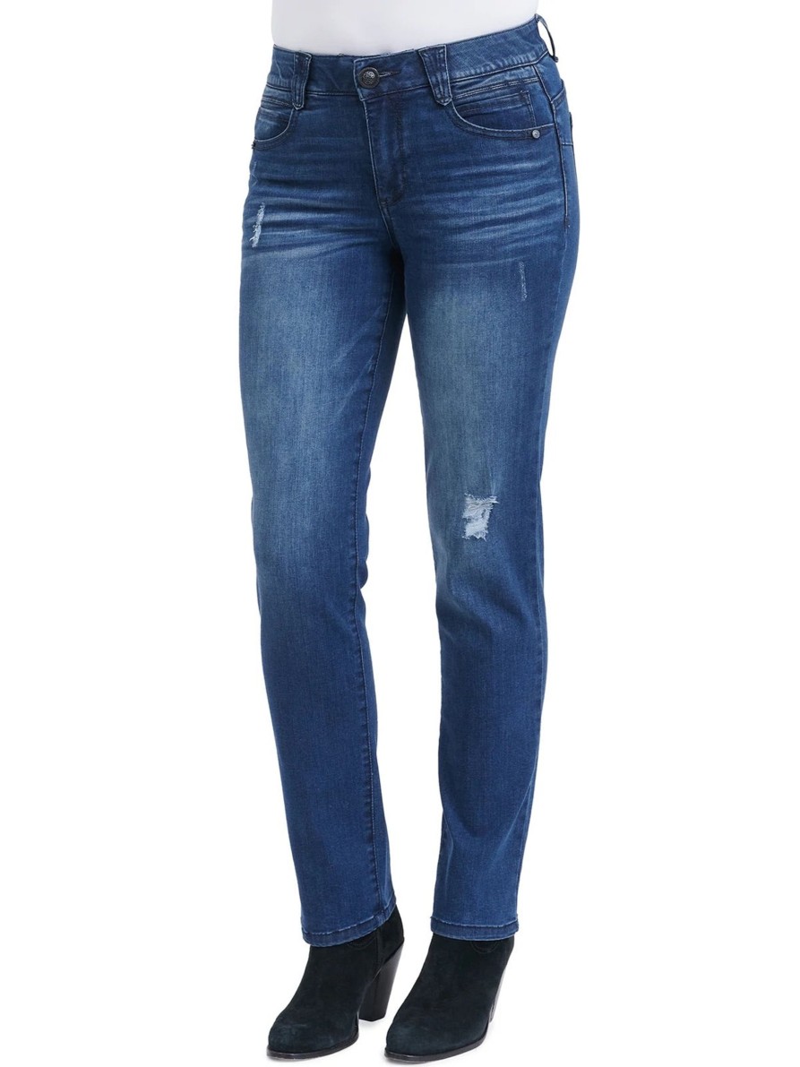 Clothing Sheer-essentials Plus Size | Absolution® Blue Vintage Denim Plus Straight Leg Jeans