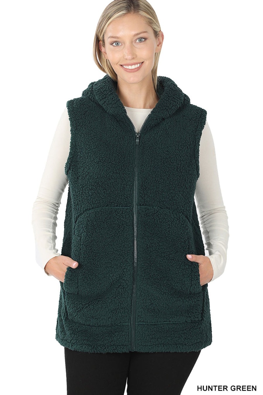 Clothing Sheer-essentials Plus Size | Sherpa Vest