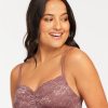 Lingerie & Intimates Sheer-essentials Bralettes | Montelle Cup Sized Wire-Free Bralette - Mauve Mist - Size D / E 30