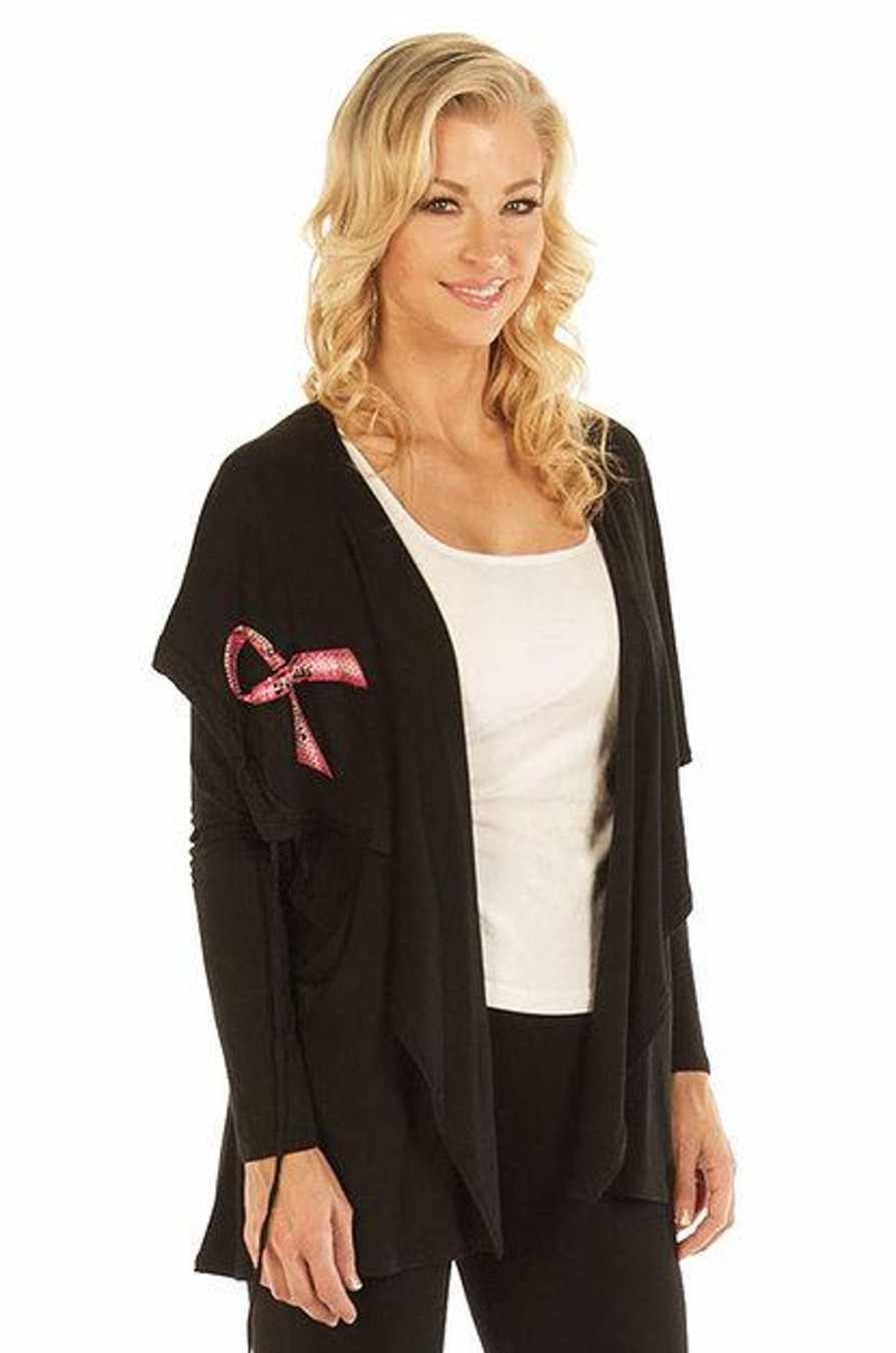 Clothing Sheer-essentials Plus Size | Faith Hope Fearless Cardigan