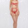 Lingerie & Intimates Sheer-essentials Underwire | 3Pc Strappy Heart Set - One Size