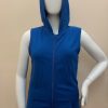 Clothing Sheer-essentials Plus Size | Solid Zip-Front Fleece Hooded Vest