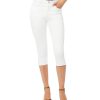 Clothing Sheer-essentials Jeans | Lindsey High Rise Capri - White