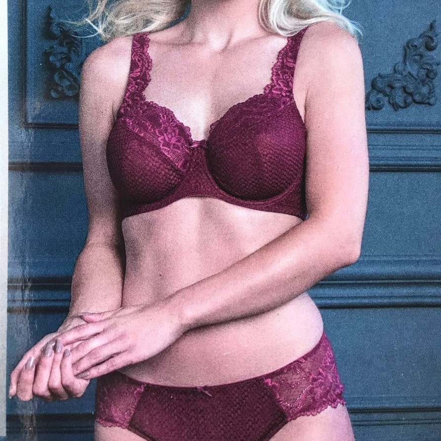 Lingerie & Intimates Sheer-essentials Underwire | Serena Lace Bra - Burgandy