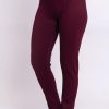 Clothing Sheer-essentials Plus Size | Nadia Pant Petite - Burgundy - Size 1 X