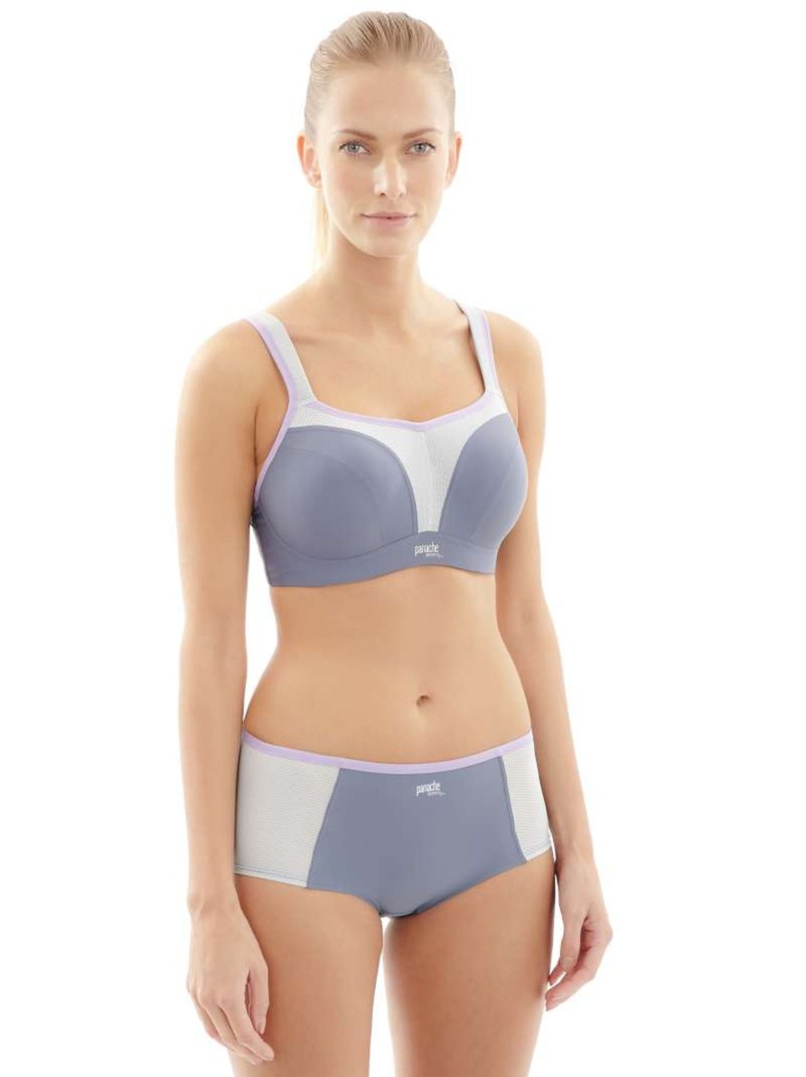 Lingerie & Intimates Sheer-essentials Racer Back | Panache Underwire Sports Bra - Grey