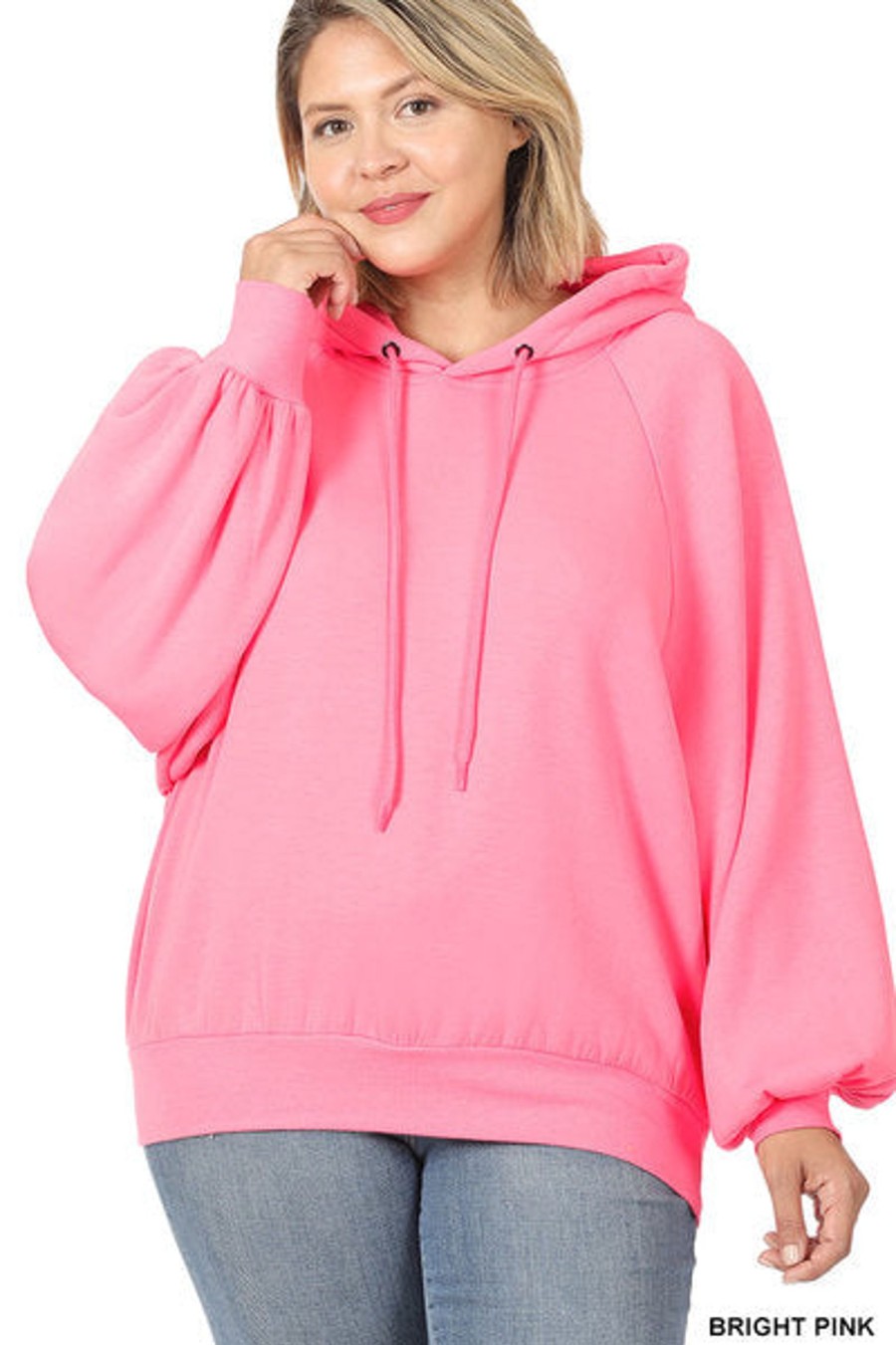 Clothing Sheer-essentials Plus Size | Hoodie Soft Stretch Sweatshirt