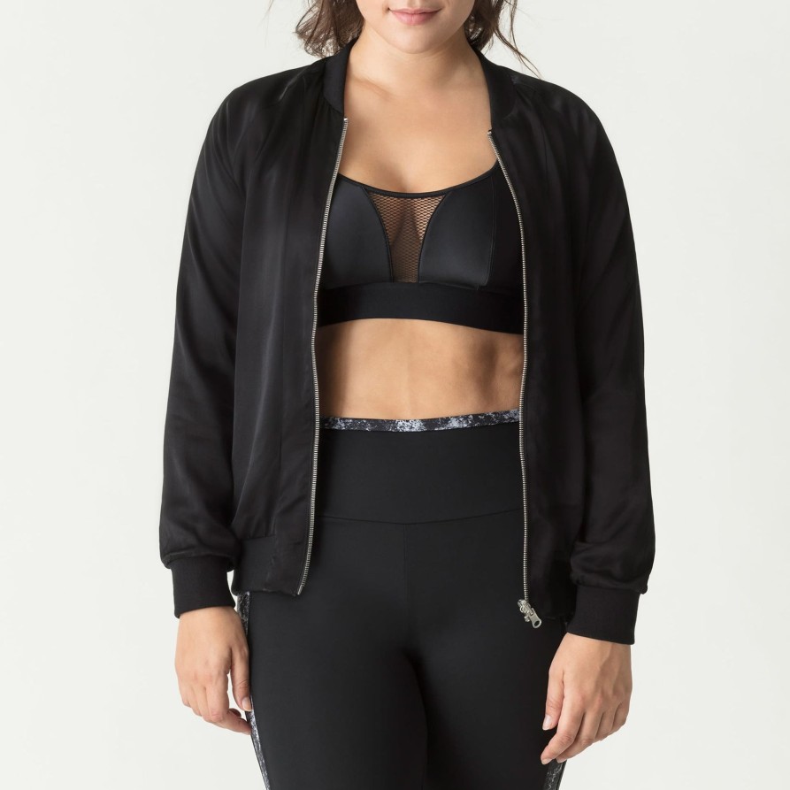 Clothing Sheer-essentials Plus Size | Myla Dalbesio Bomber Jacket - Size 2 X