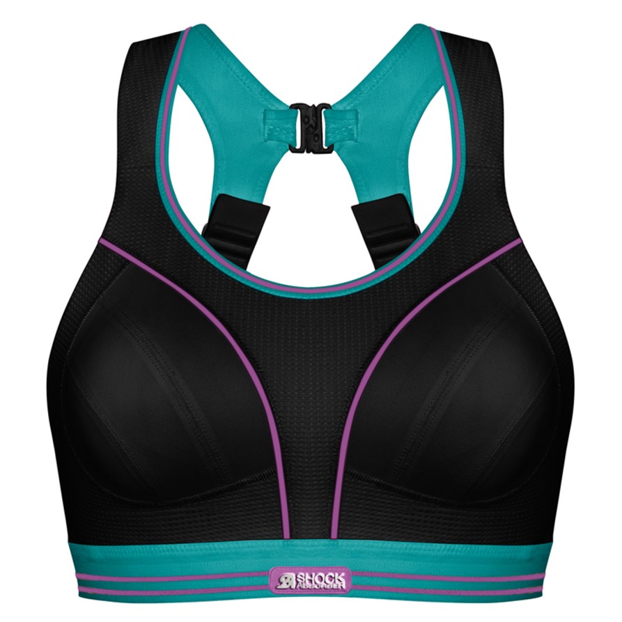 Lingerie & Intimates Sheer-essentials Racer Back | Ultimate Run Bra- Black/Baltic Blue