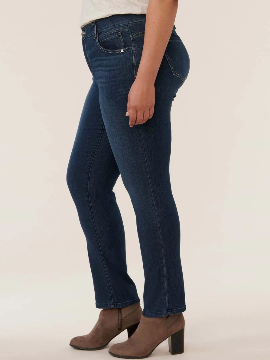 Clothing Sheer-essentials Pants | Absolution® Indigo Booty Lift Plus Straight Leg Jeans