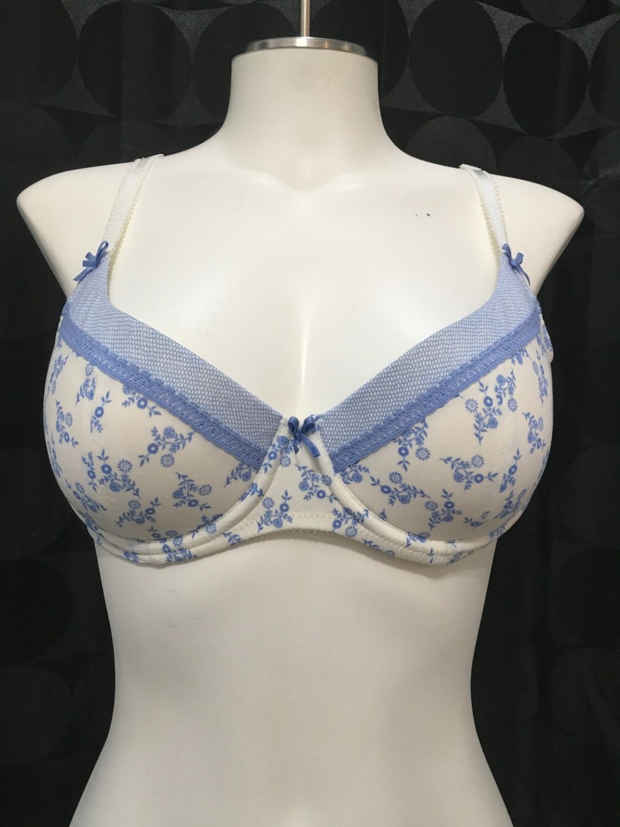 Lingerie & Intimates Sheer-essentials Balconettes | Final Sale Blue Flower Balconette