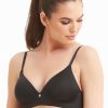 Lingerie & Intimates Sheer-essentials Racer Back | Montelle Wire Free Bra Bra - Black