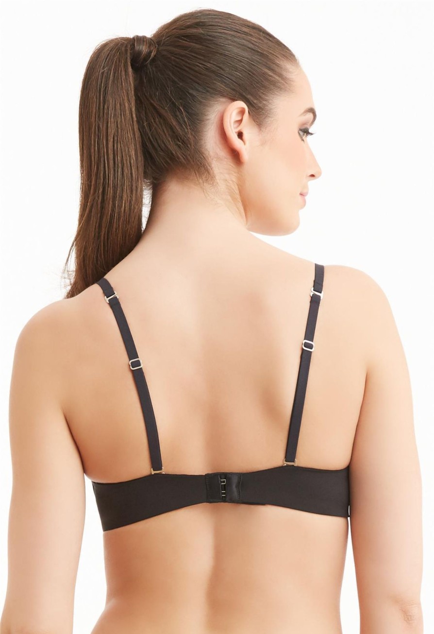 Lingerie & Intimates Sheer-essentials Racer Back | Montelle Wire Free Bra Bra - Black