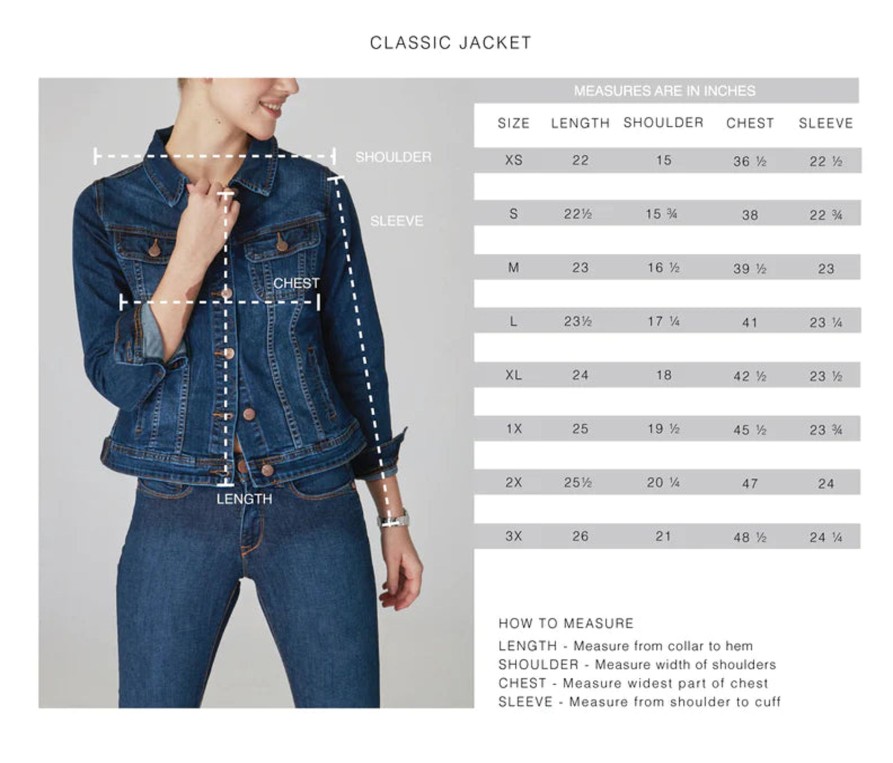 Clothing Sheer-essentials Denim Jackets | Gabriella Classic Denim Jacket