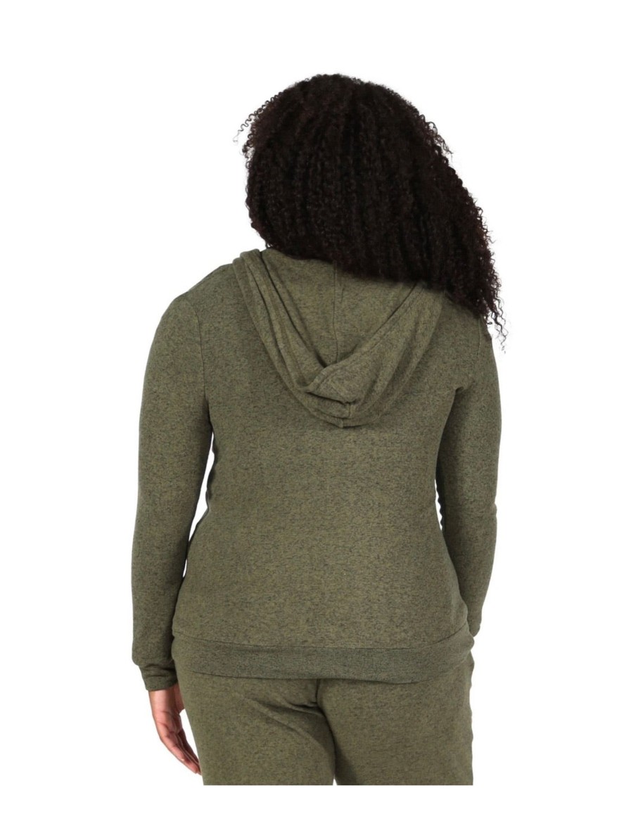 Clothing Sheer-essentials Plus Size | The Comfort Collection Zip Hoody