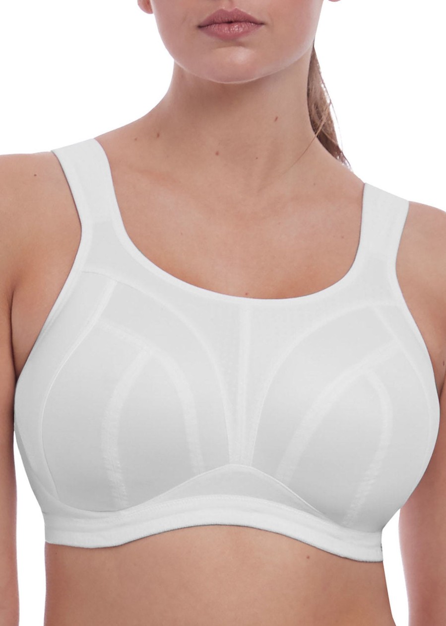 Lingerie & Intimates Sheer-essentials Racer Back | Dynamic Wire Free Sports Bra - White