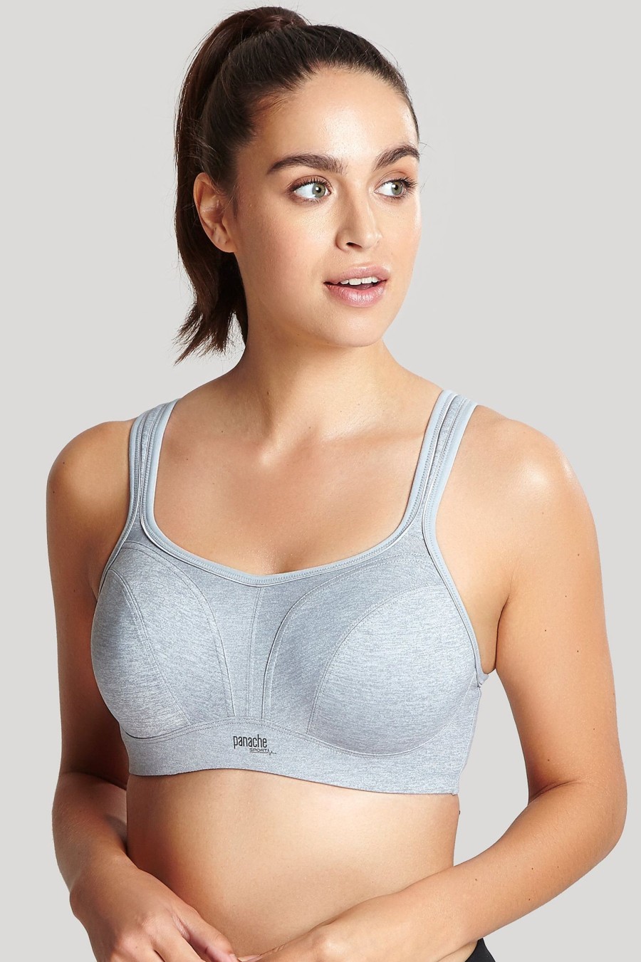 Lingerie & Intimates Sheer-essentials Racer Back | Panache Underwire Sports Bra - Grey Marl