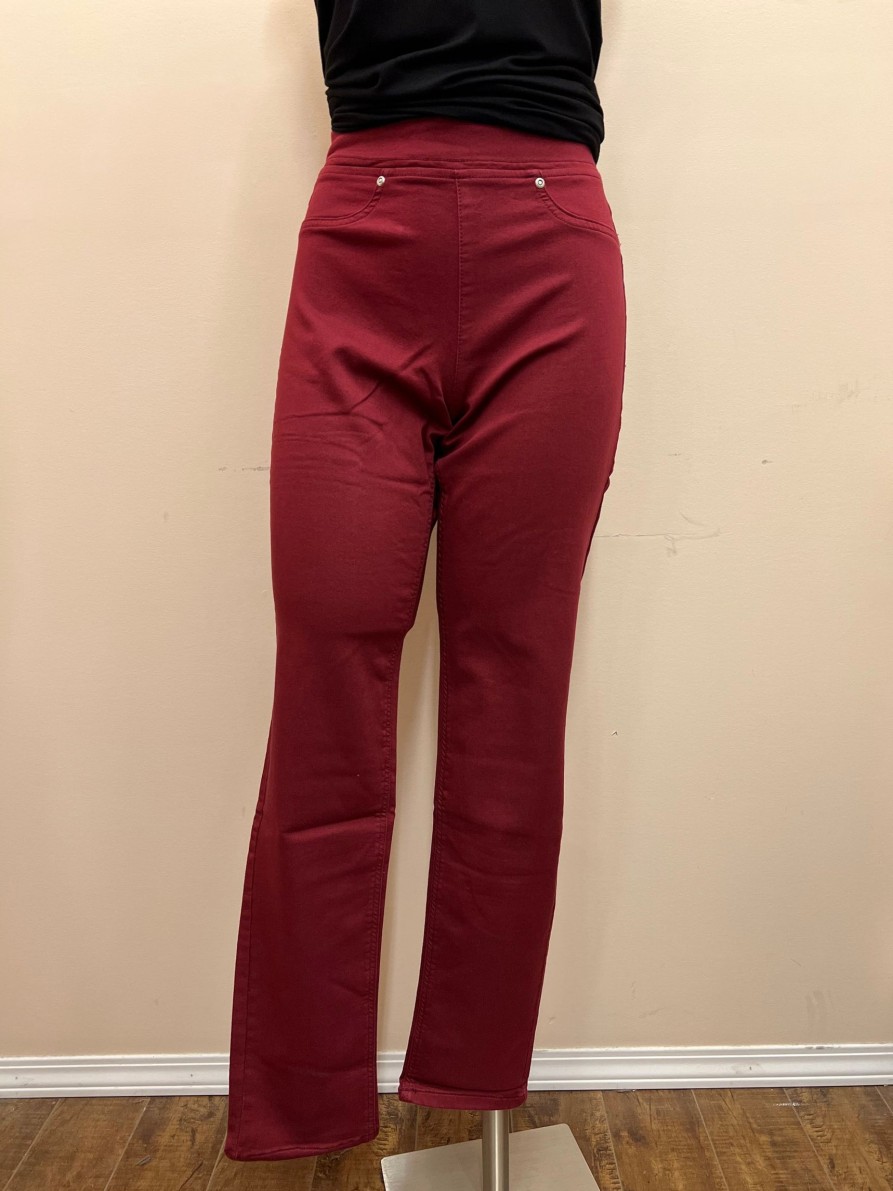 Clothing Sheer-essentials Plus Size | Carreli Barcelona Pants - Bordeaux