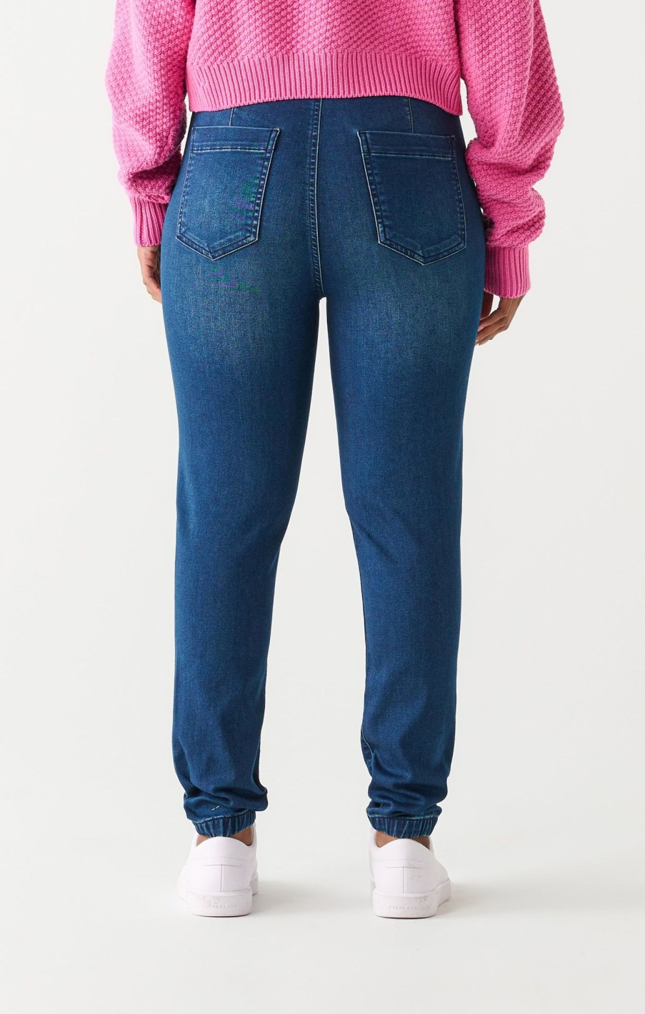 Clothing Sheer-essentials Plus Size | Dex High Rise Knit Denim Jogger