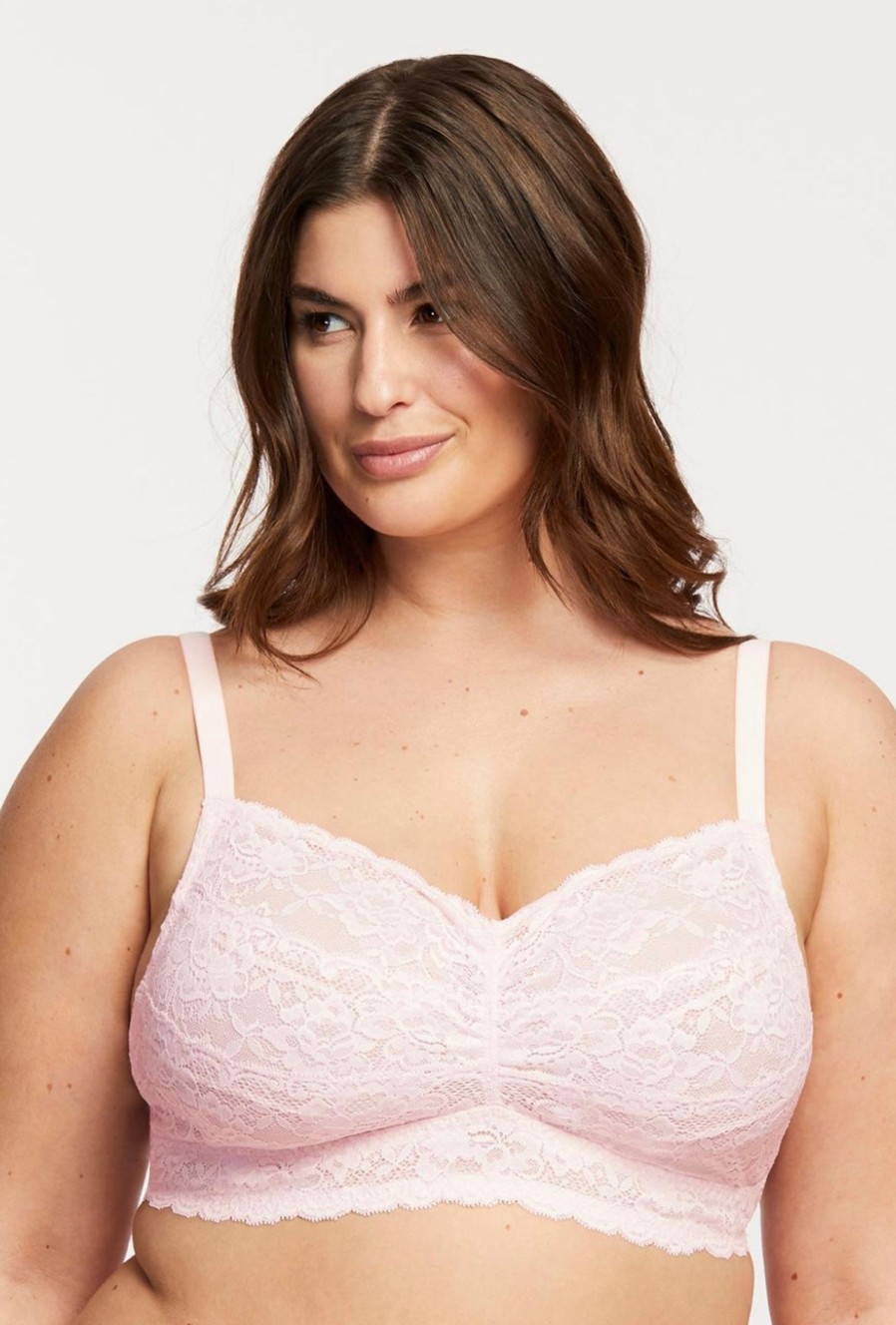 Lingerie & Intimates Sheer-essentials Racer Back | Montelle Cup Sized Lace Bralette - Blush