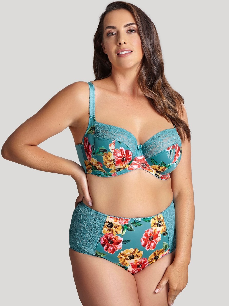 Lingerie & Intimates Sheer-essentials Balconettes | Chi Chi Balconnet Underwire Bra - Turq. Floral