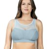 Lingerie & Intimates Sheer-essentials Racer Back | Breeze Wireless Sports Bra - Granite Blue