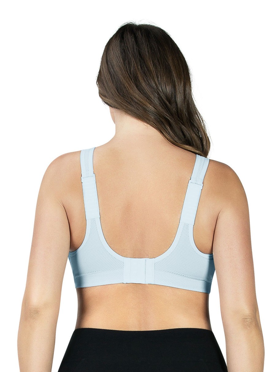 Lingerie & Intimates Sheer-essentials Racer Back | Breeze Wireless Sports Bra - Granite Blue