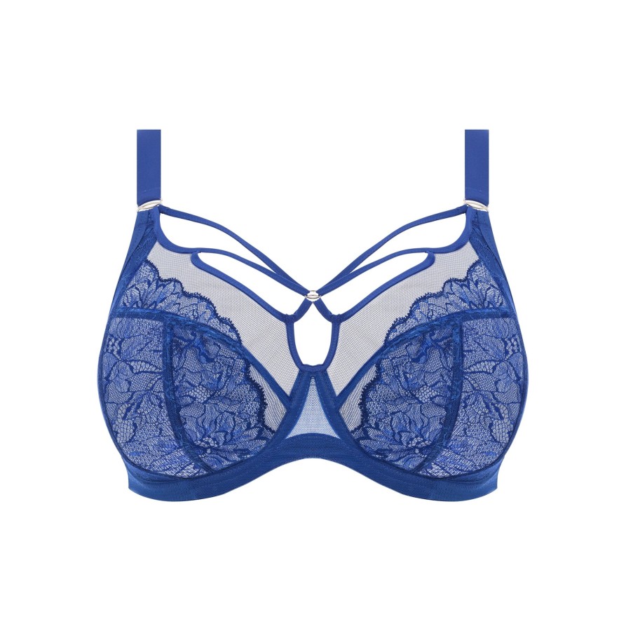 Lingerie & Intimates Sheer-essentials Plus Size | Elomi Brianna Plunge Bra - Lapis - Size G 40