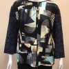 Clothing Sheer-essentials Plus Size | Knit Print Sweater Fooler - 3/4 Slv