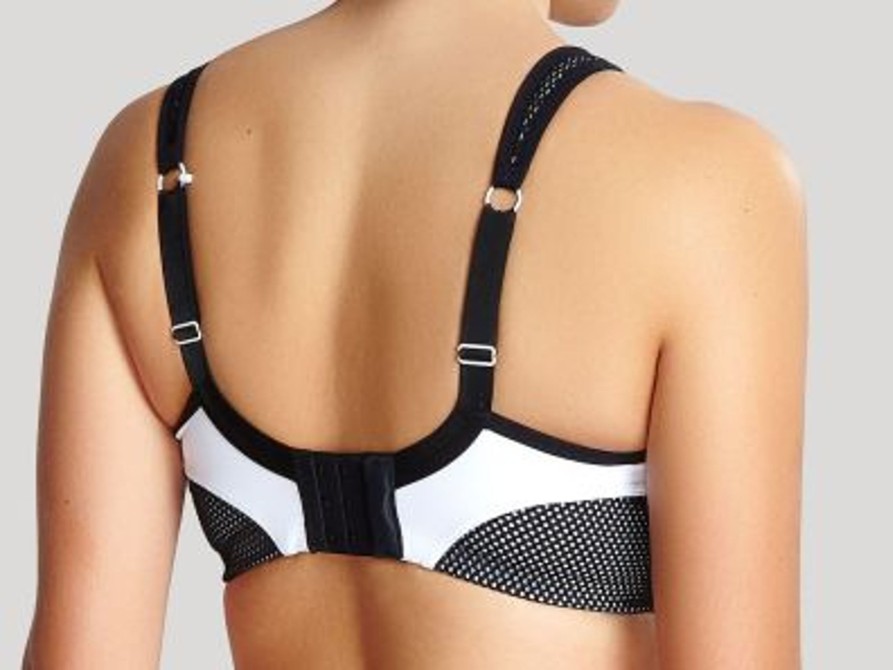 Lingerie & Intimates Sheer-essentials Racer Back | Wire Free Sports Bra - White / Black