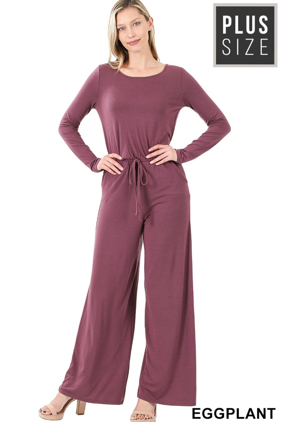 Curvy Fashions Sheer-essentials Jumpsuits & Rompers | Long Sleeve Jumpsuit