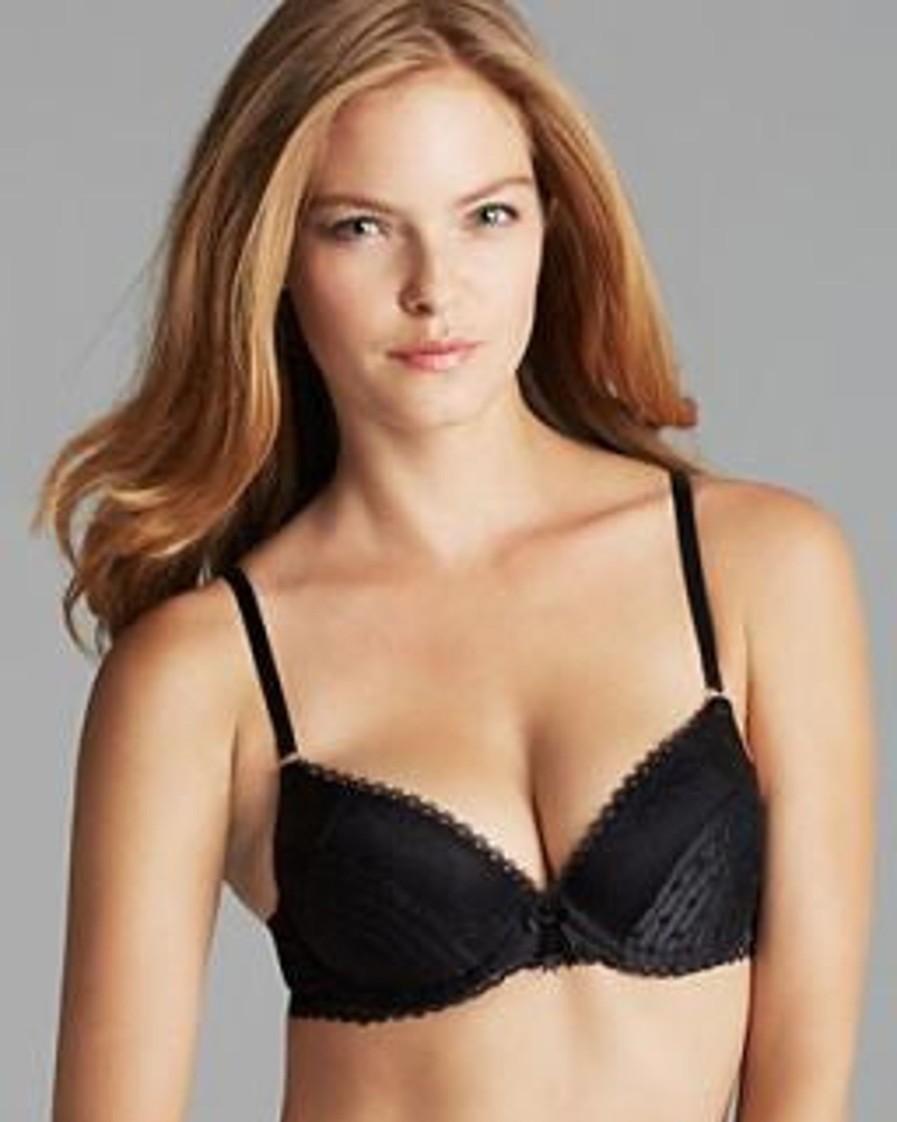 Lingerie & Intimates Sheer-essentials Underwire | Broccato Push-Up Plunge - Size D 32