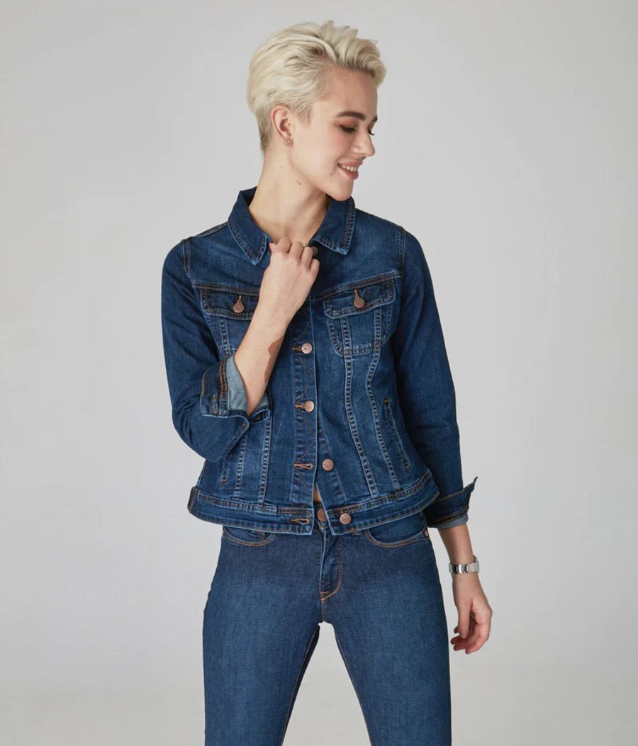 Clothing Sheer-essentials Jackets | Gabriella Classic Denim Jacket