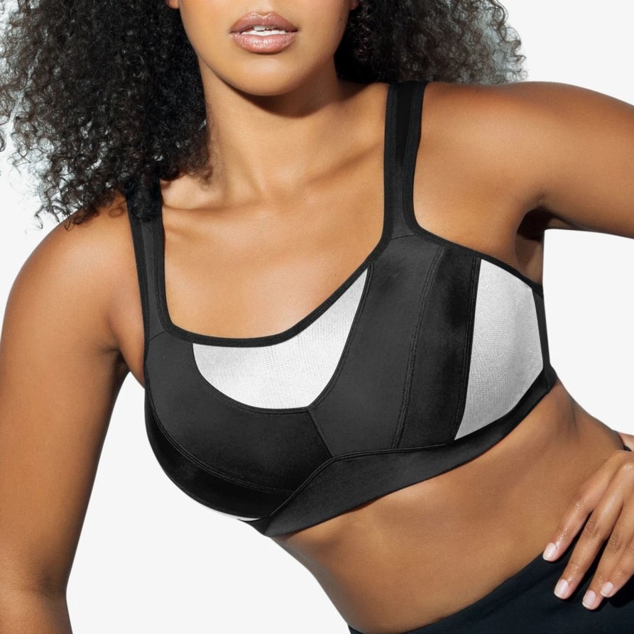 Lingerie & Intimates Sheer-essentials Underwire | Dynamic Padded Performance Sports Bra - Black