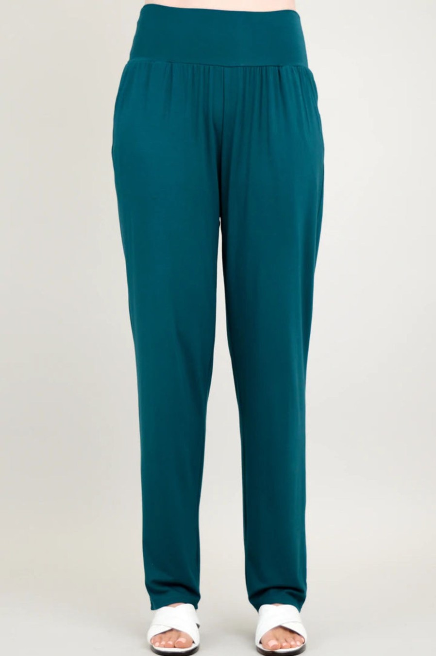 Clothing Sheer-essentials Plus Size | Clair Bamboo Pants - Teal