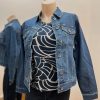 Clothing Sheer-essentials Plus Size | Sunday Denim Crop Jacket