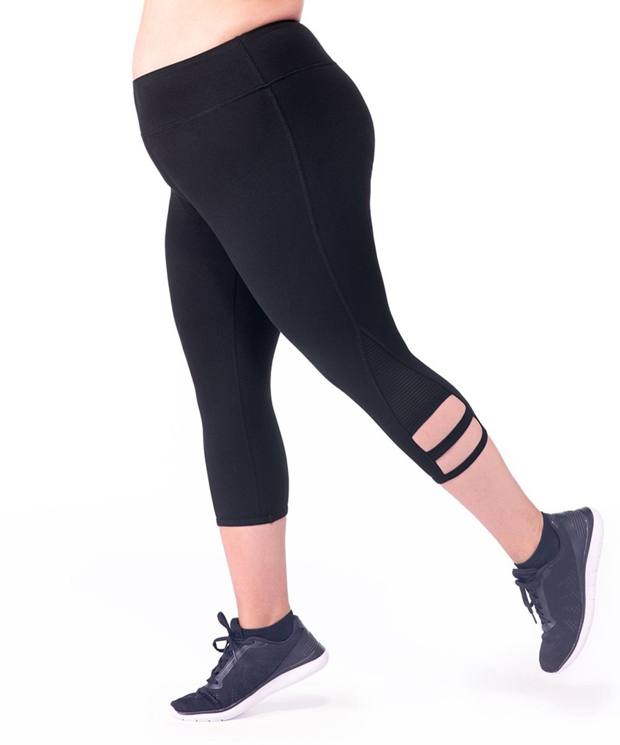 Clothing Sheer-essentials Leggings | Carmen Cutout Capri Leggings