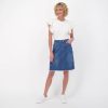 Clothing Sheer-essentials Skirts | Blue Hearts Denim Short Skirt