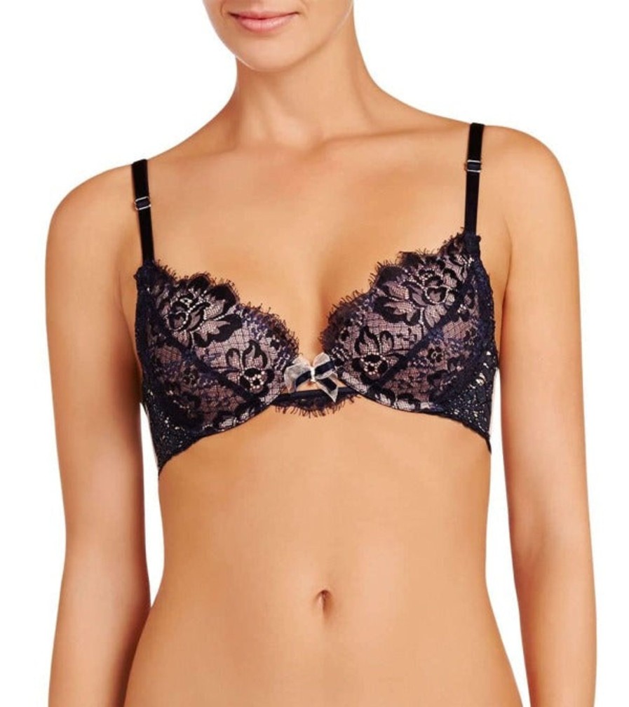 Lingerie & Intimates Sheer-essentials Plunge | Natalia Nightshade Push Up - Size D 34