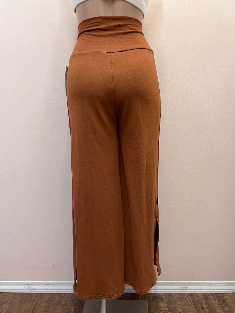 Clothing Sheer-essentials Pants | Abigail Slit Palazzo Pants