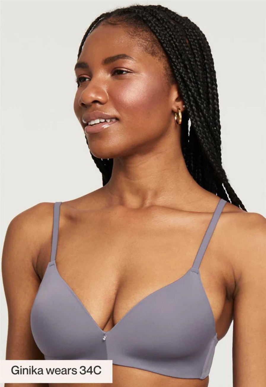 Lingerie & Intimates Sheer-essentials Racer Back | Montelle Wire Free Bra - Crystal Grey