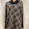 Clothing Sheer-essentials Plus Size | Plaid Sweater - Charcoal - Size 1 X