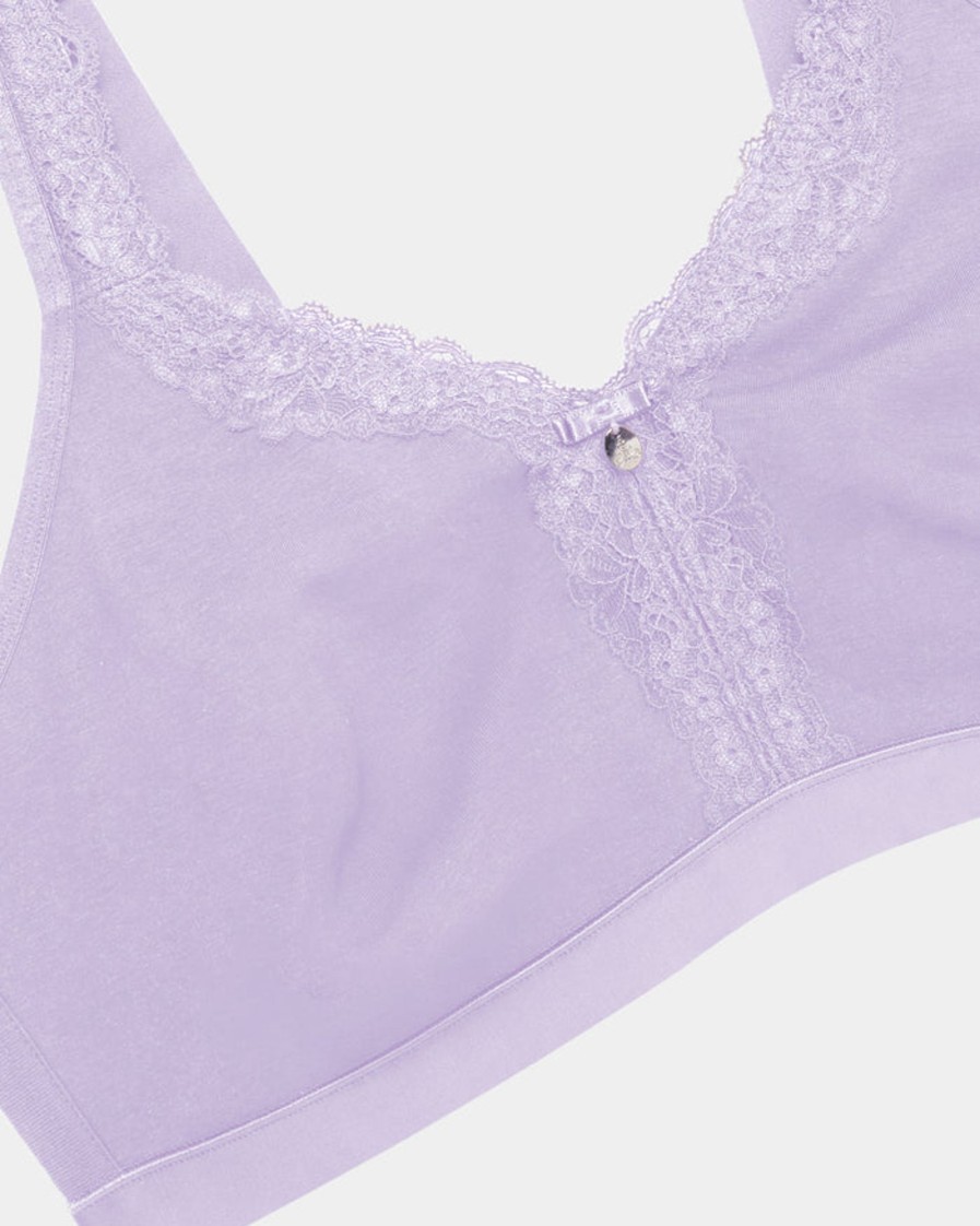 Lingerie & Intimates Sheer-essentials Plus Size | Cotton Luxe Wire Free - Lavender Mist