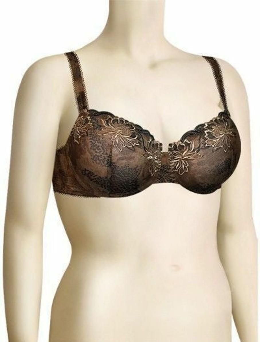 Lingerie & Intimates Sheer-essentials Underwire | Baha Embroidered Demi Bra - Size Dd 32